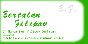 bertalan filipov business card